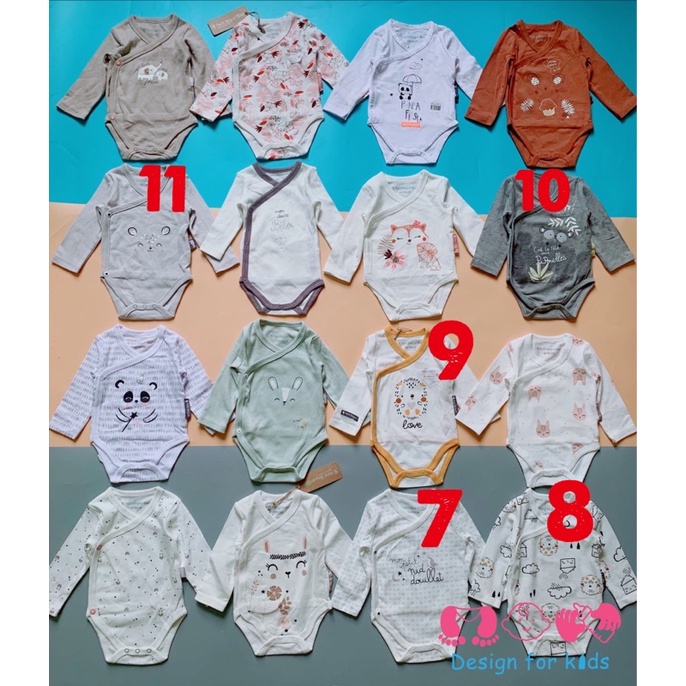 Bodysuit / Body chip vạt chéo xuất Pháp/ Carter's xuất xịn cho bé