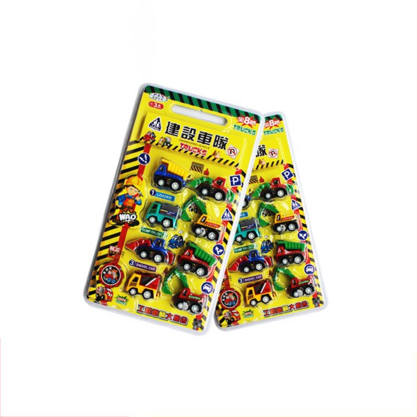 8 Pcs Children Mini Pull Back Car Toy Construction Car Engineering Car Cute