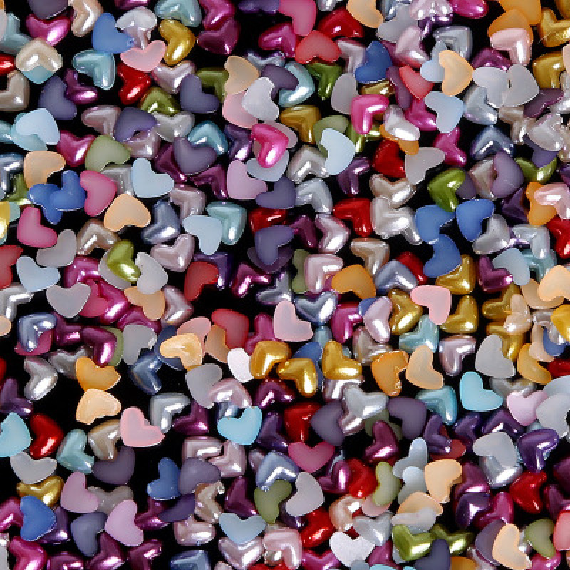 Ngọc trai giả hình trái tim kích thước 3 / 4 / 6 / 8 / 10 / 12mm