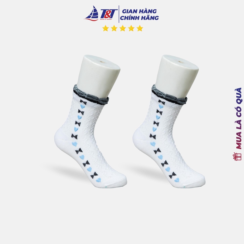 Combo 7 đôi Tất Nữ hoạ tiết nhiều màu T&amp;T SOCKS &amp; HOSIERY
