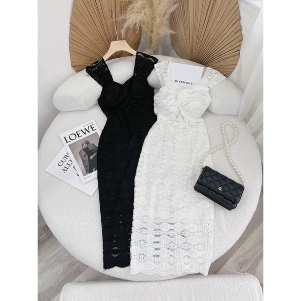 Váy maxi khoét eo 2 màu