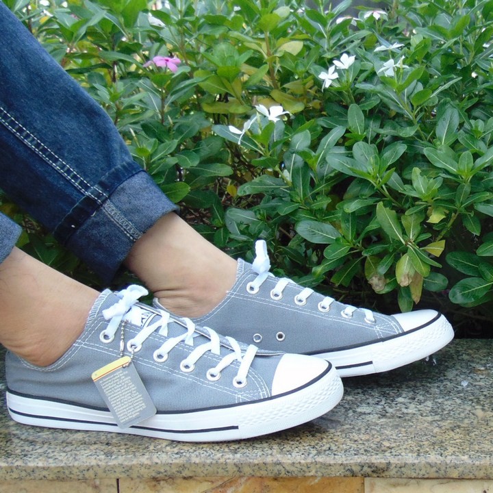 Giày CV Allstar Nam Xám Cổ Thấp