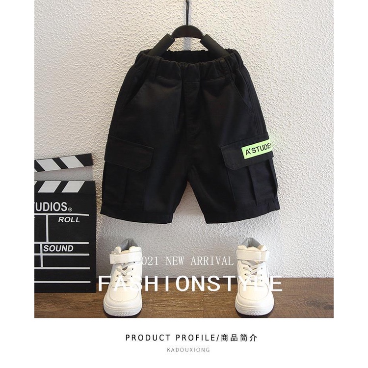 Quần Yếm Lửng Mỏng Màu Trắng Mặc Ngoài Dành Cho Bé Trai