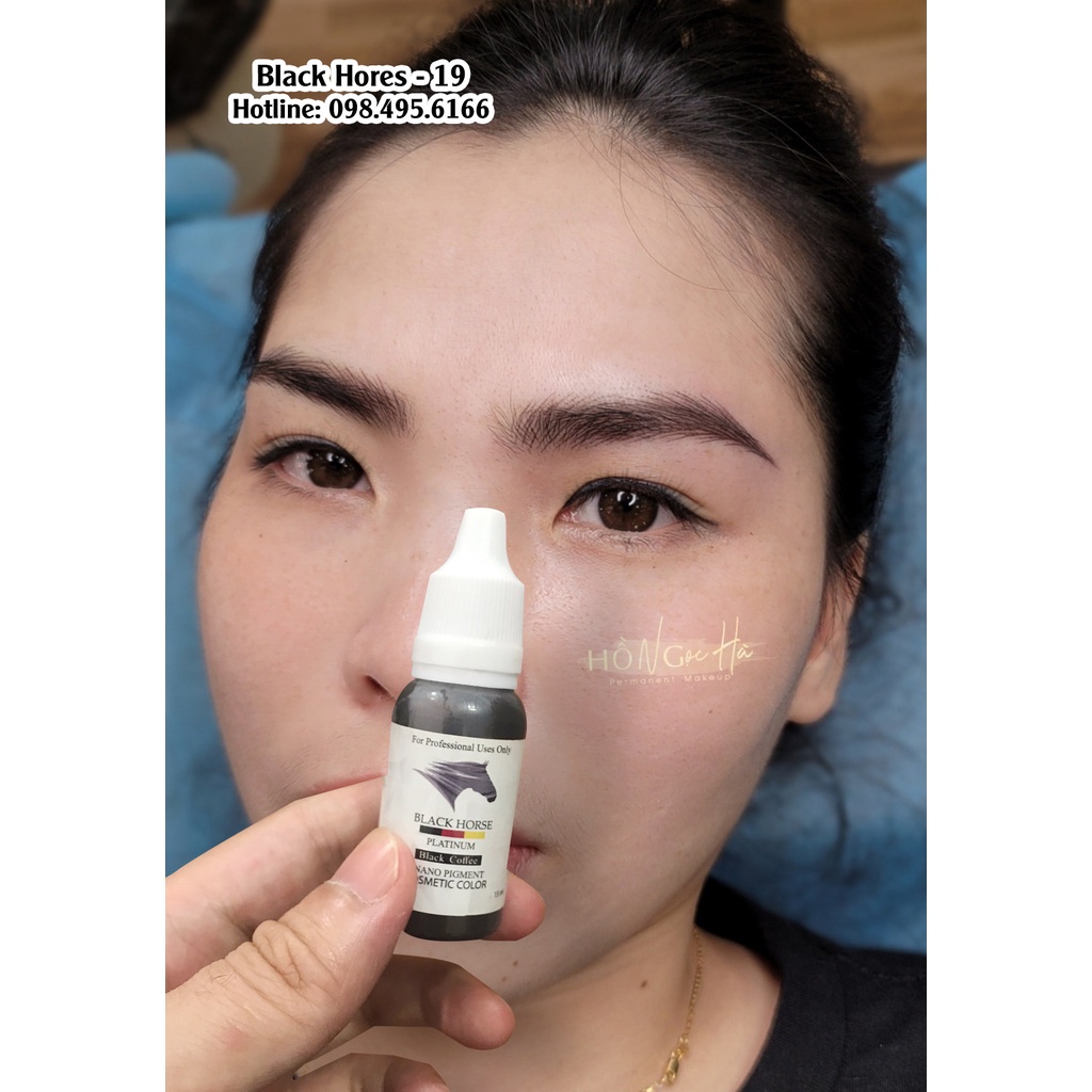 Mực Xăm Môi Mày, Mực Phun Xăm Black Horse Platinum 15ml Đức