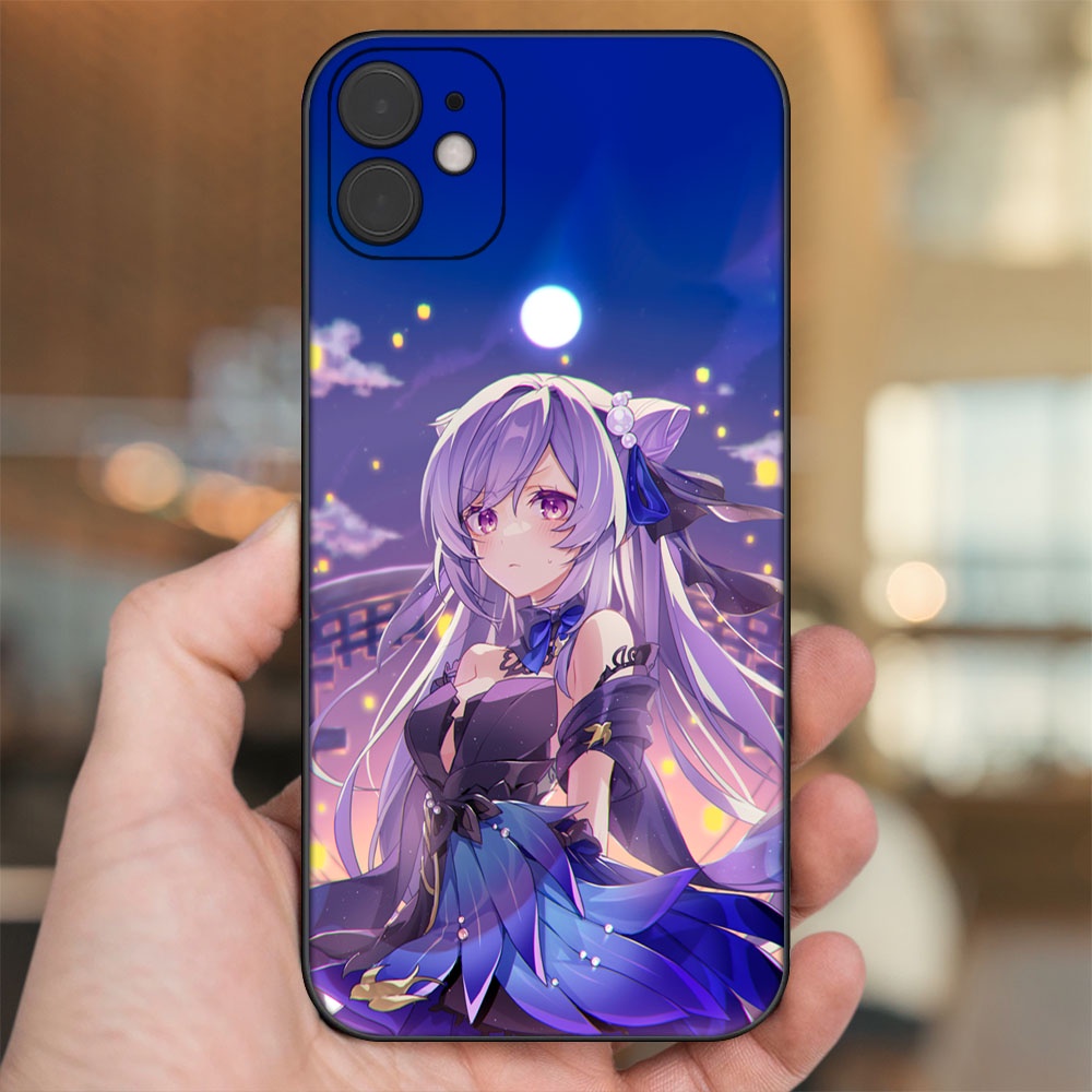 Ốp lưng iPhone 11 dẻo đen cạnh vuông in hình Keqing Genshin Impact
