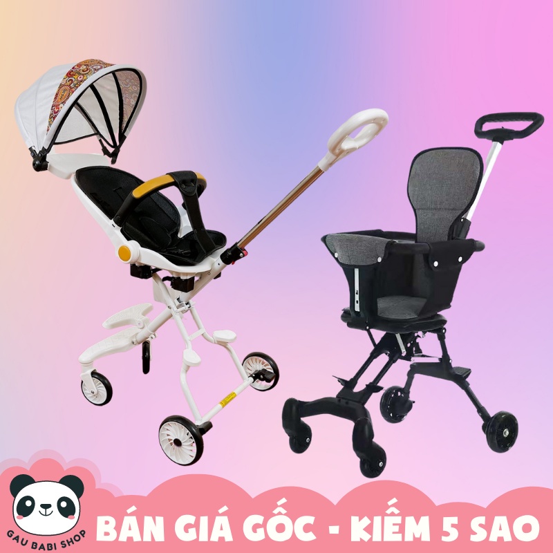 Xe Đẩy gấp gọn M8 2 chiều 2 Tư Thế Cho Bé Gấp Gọn KÈM ĐỆM VÀ Ô CC