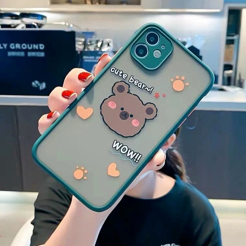 Ốp Điện Thoại Dẻo Trong Suốt Họa Tiết Hoạt Hình Chú Gấu Dễ Thương Cho IPhone 11 12 13 Pro Max XR X XS Max 8 7 6 Plus