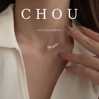 Dây chuyền titan, vòng cổ titan hạt ngọc basic | chou accessories |