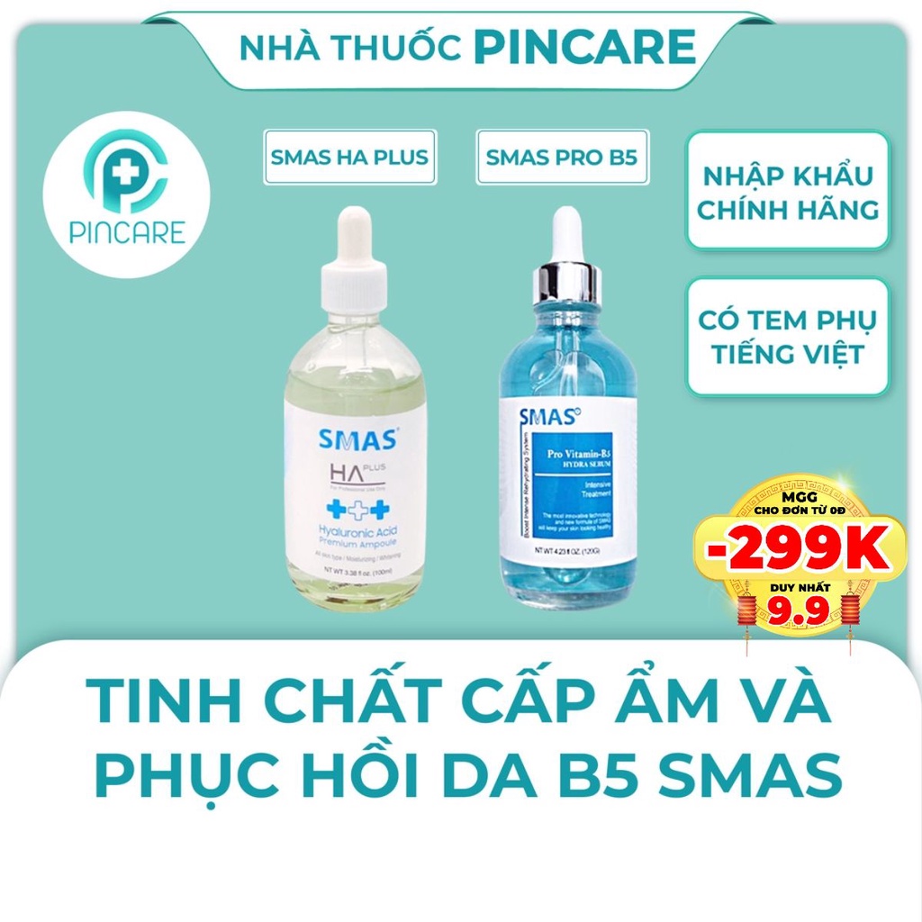 Serum HA Plus & Pro Vitamin B5 SMAS- Serum chuyên cấp ẩm và phục hồi da - Hàng chính hãng - Nhà thuốc Pincare