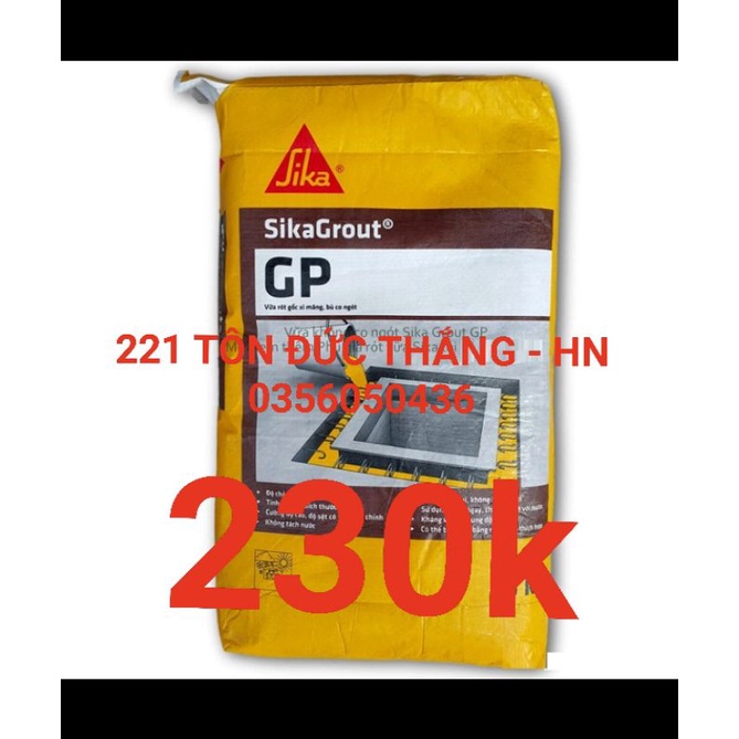Sika GROUT GP túi 3kg chiết lẻ Vữa rót chống thấm cổ ống xuyên sàn
