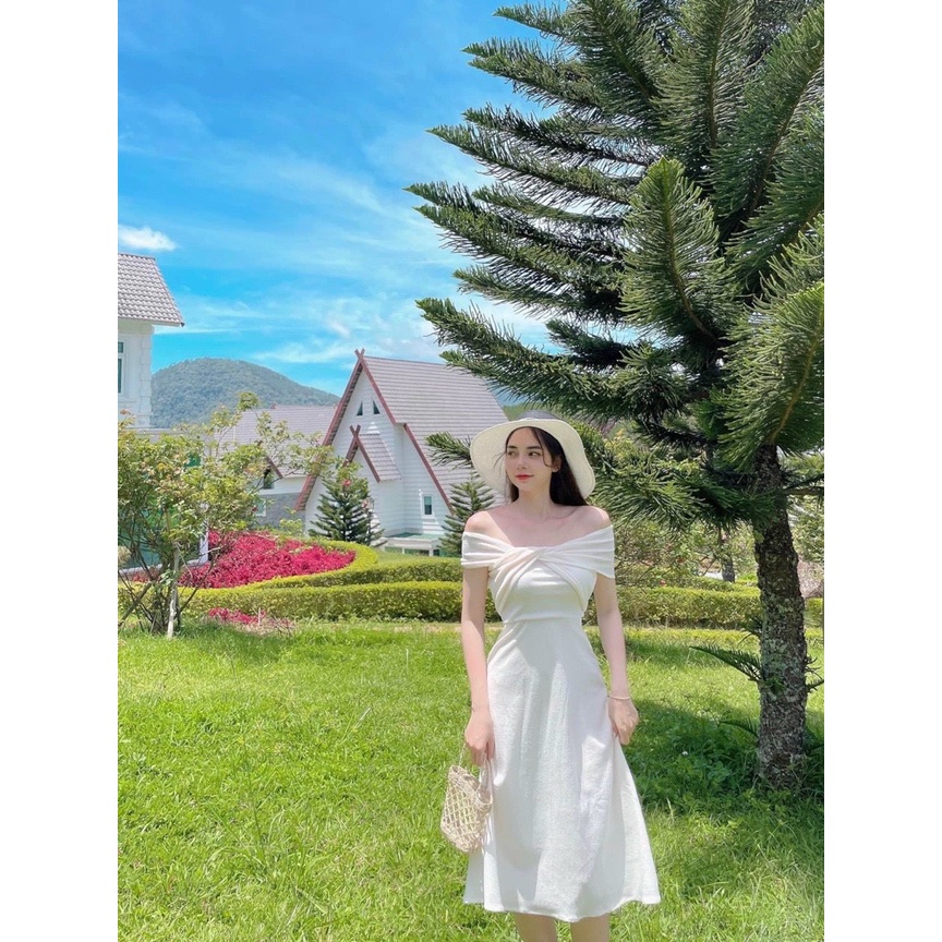 Váy babydoll MIA1992 cao cấp - Váy babydoll dáng dài chất liệu cotton eo nhún phong cách thời trang