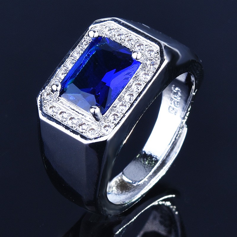 Nhẫn Bạc 925 Đính Đá Sapphire