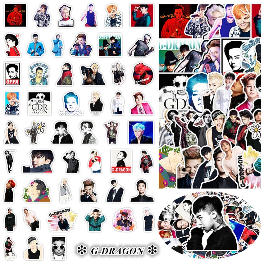 Bộ 100 Cái / Bộ ❉ Miếng Dán Hình Hoa Cúc Phong Cách G-Dragon ❉ Miếng Dán Chống Thấm Nước Thời Trang