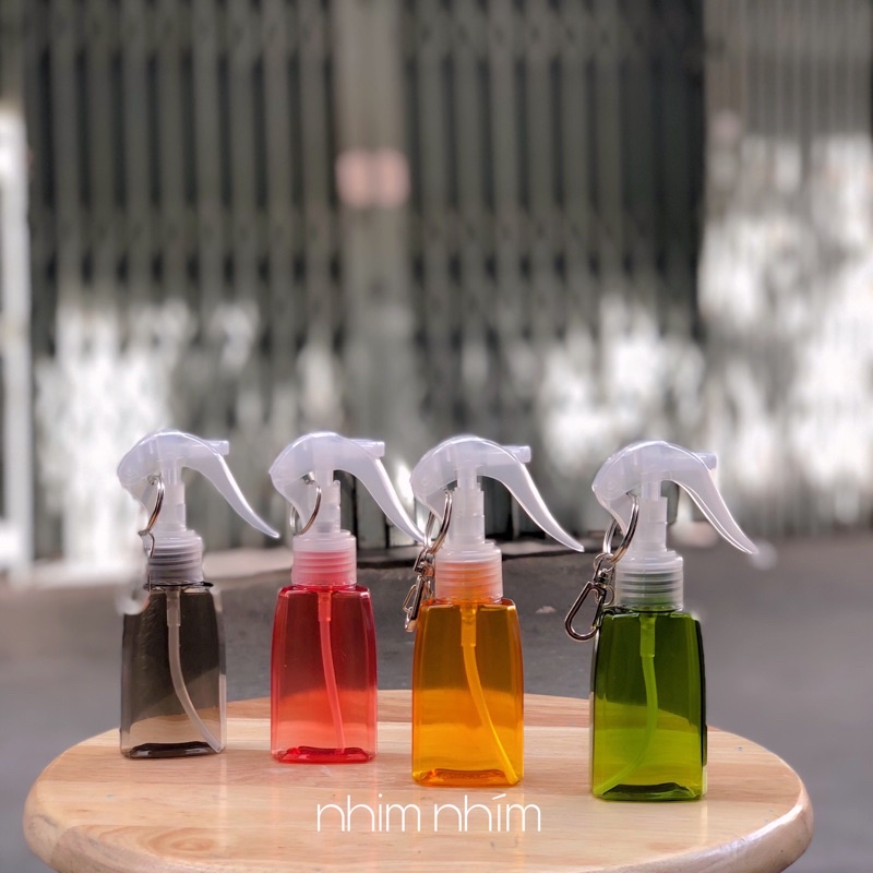 Bình Xịt Mini Tiện Ích 60ml Nhiều Màu Hình Chữ Nhật Đựng Cồn Hoặc Chất Lỏng Xịt Phun Sương Có Móc Khóa - Luxury Sto