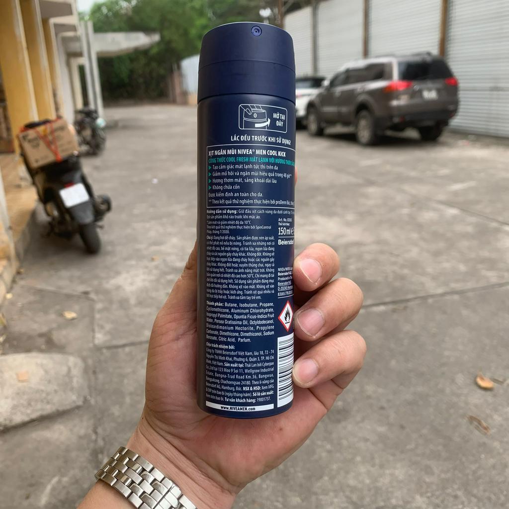 XỊT NGĂN MÙI NIVEA DÀNH CHO NAM GIỚI 150ML chính hãng date mới