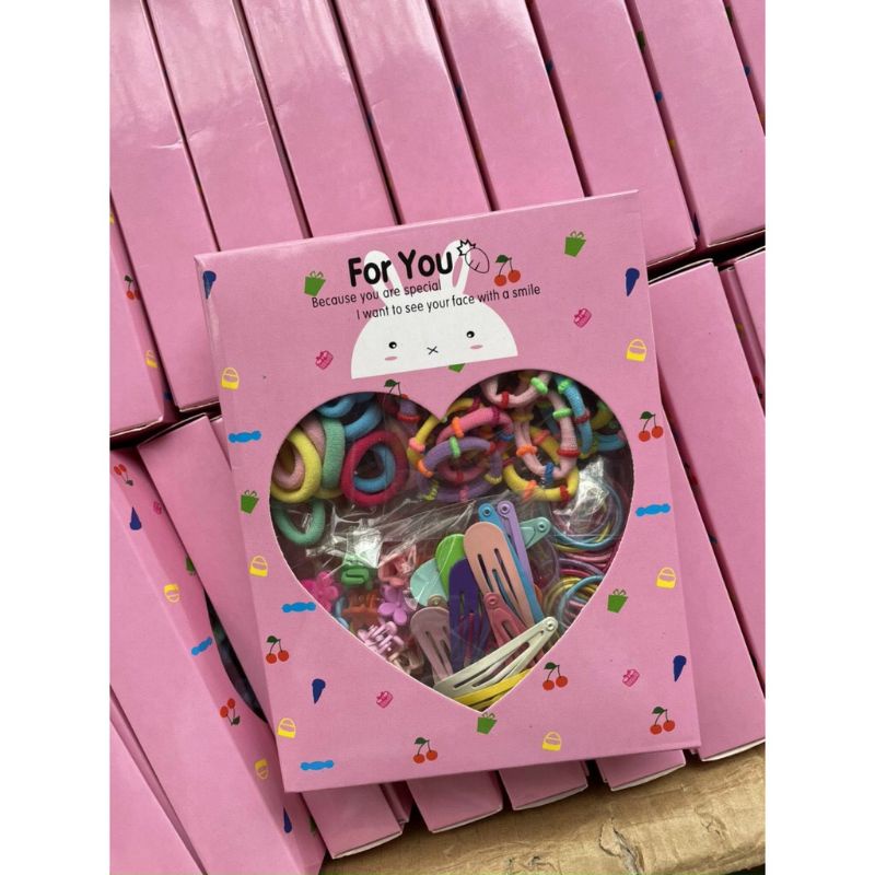 ✨ Sét Buộc Tóc Cho Bé/Hộp 780 chỉ tiết✨