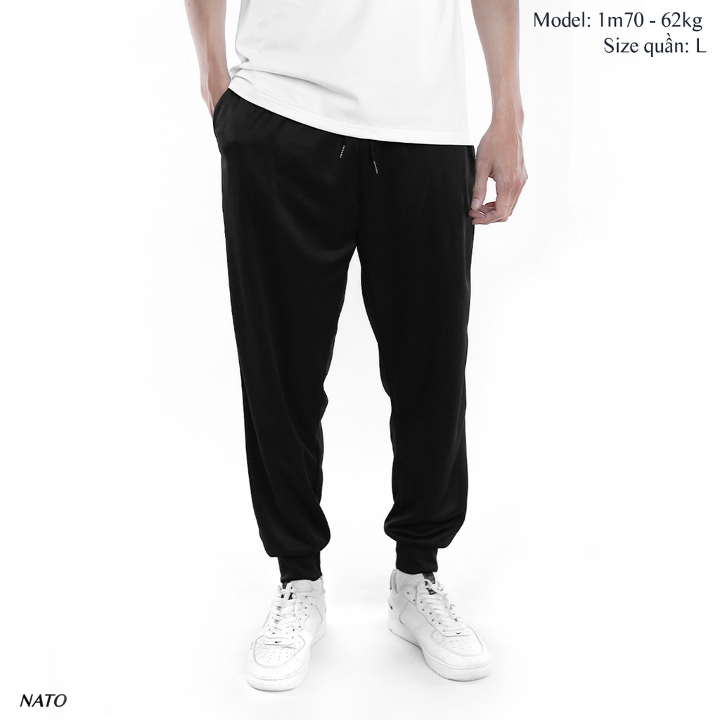 Quần Dài Thể Thao Nam FIT Cotton Vải Thun Lạnh Cao Cấp Trơn Basic Màu Đen Đẹp Quần Jogger Nỉ Vải Gió Có Túi Lỗ Khí NATO