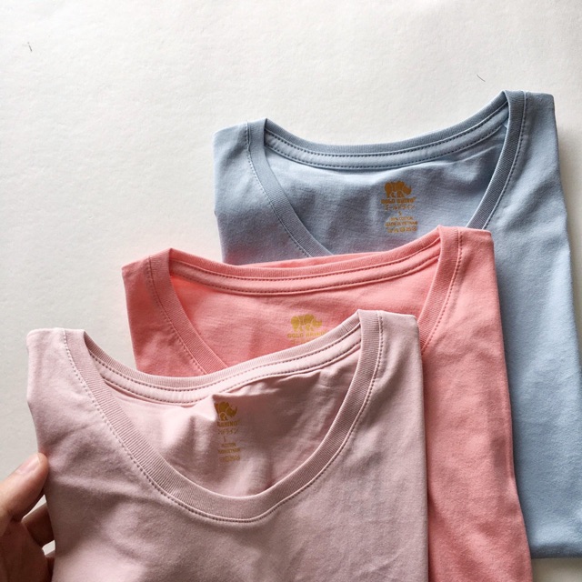 ÁO THUN NỮ 100% COTTON GOLD RHINO MÀU VÀNG NGHỆ