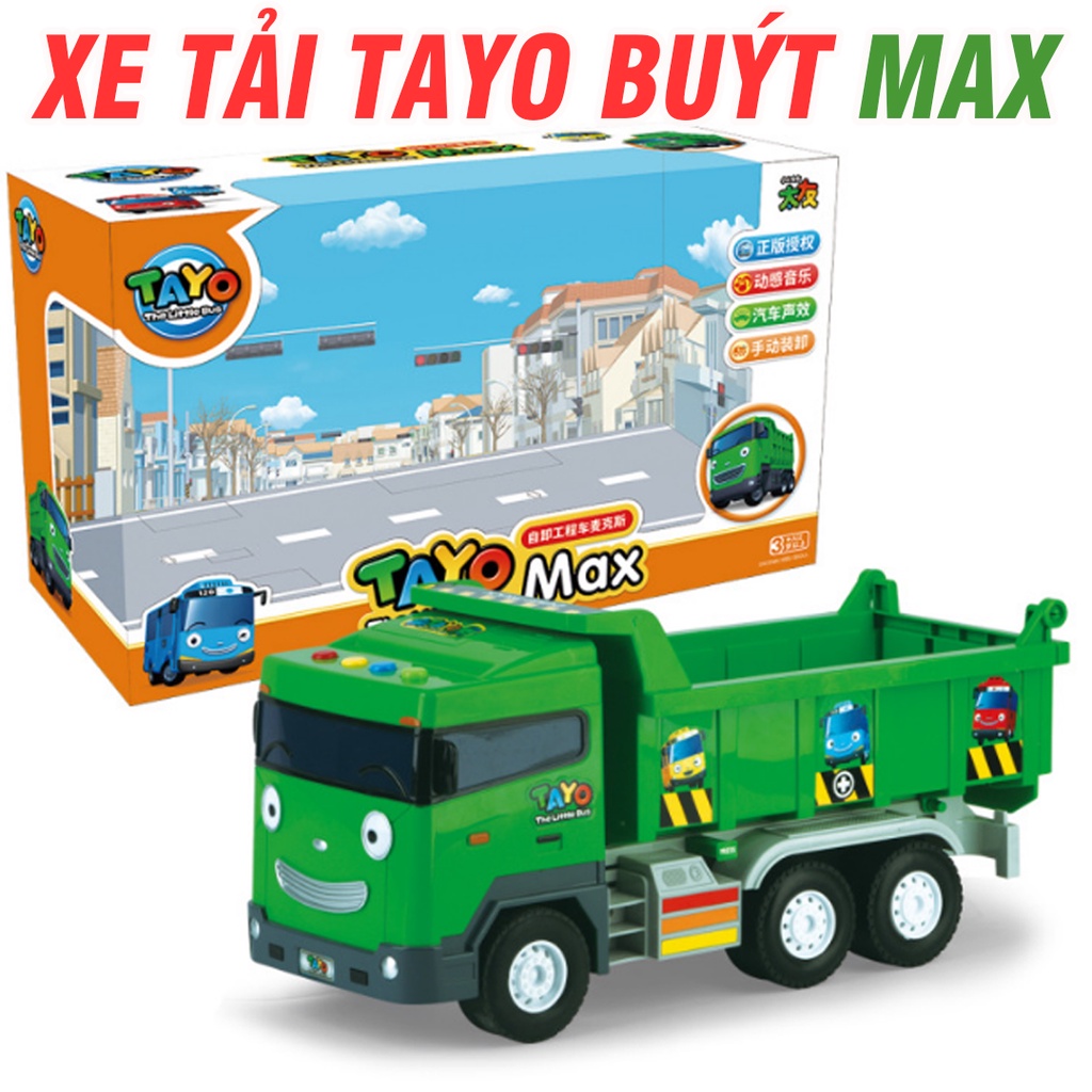 Xe tải Max đồ chơi trẻ em Tayo the little bus bằng nhựa có âm thanh và đèn