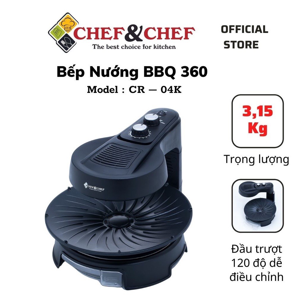 BẾP NƯỚNG CHEF&amp;CHEF BBQ HÚT KHÓI HÀN QUỐC HÀNG CAO CẤP BẢO HÀNH 1 NĂM