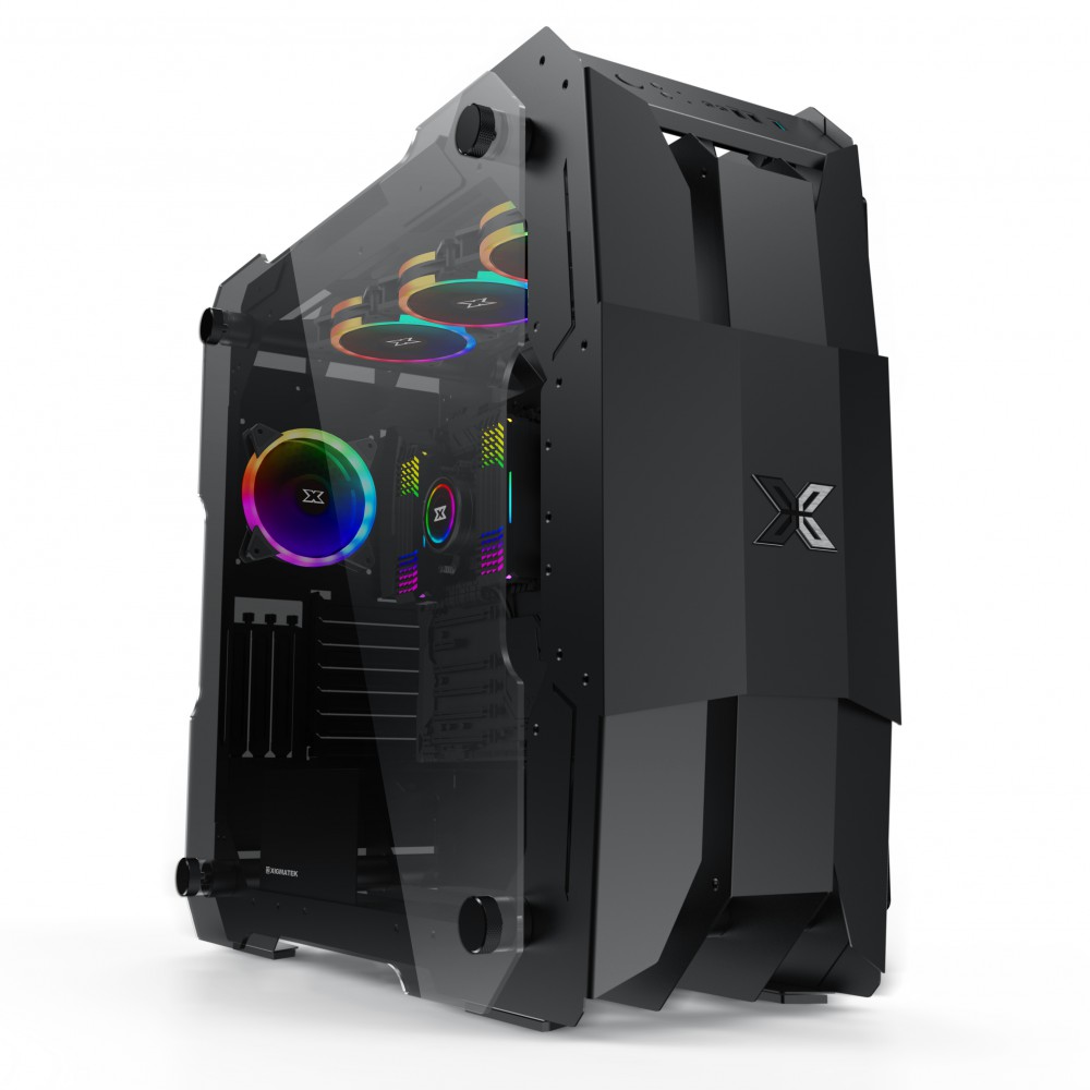 Giá siêu rẻ XIGMATEK X7 BLACK  - PREMIUM GAMING E-ATX - Case to như cái thuyền, vỏ to nhất thế giới