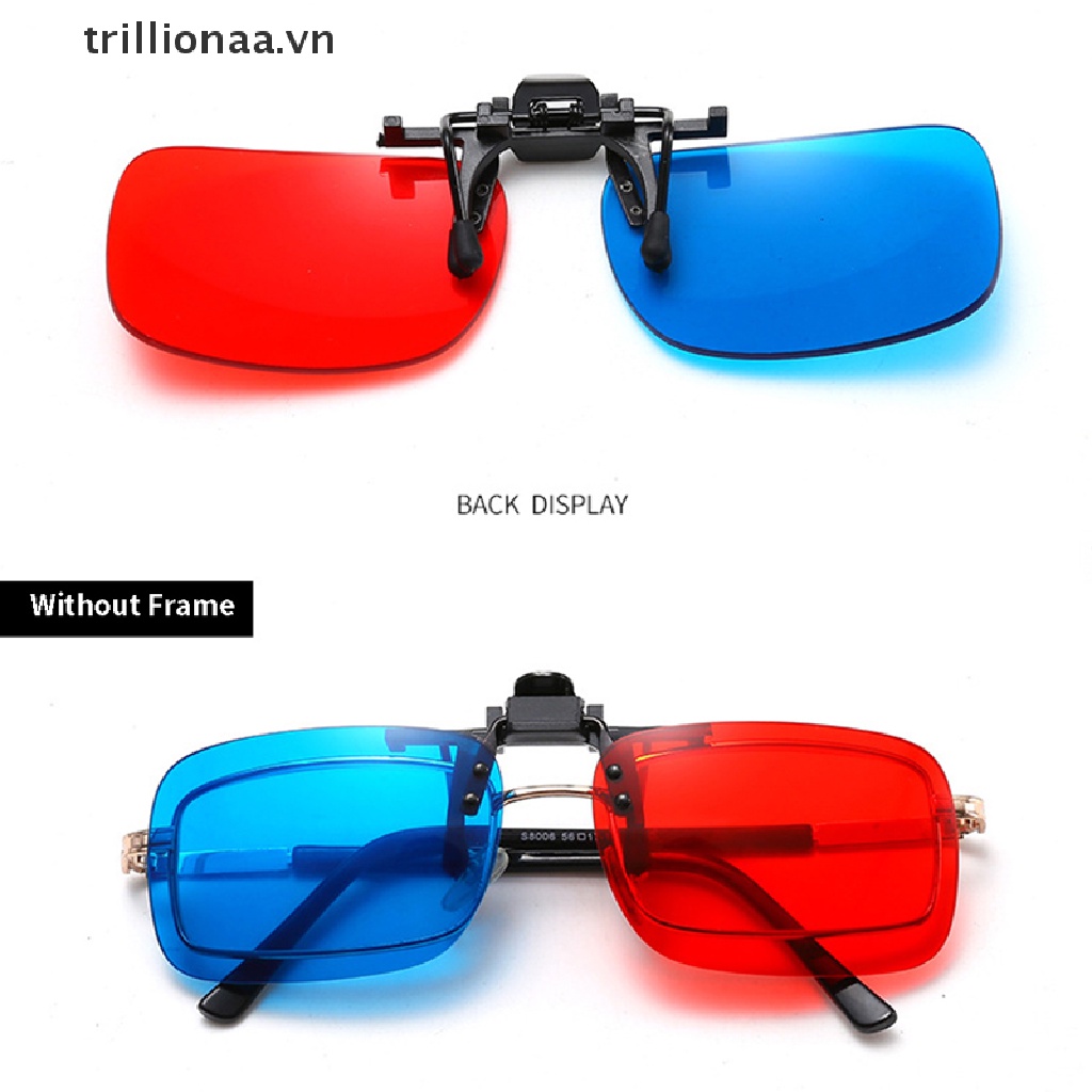 Kính 3D Trillionaaa Gọng Đen / Xanh Lá / Đỏ Dùng Xem Phim Anaglyph