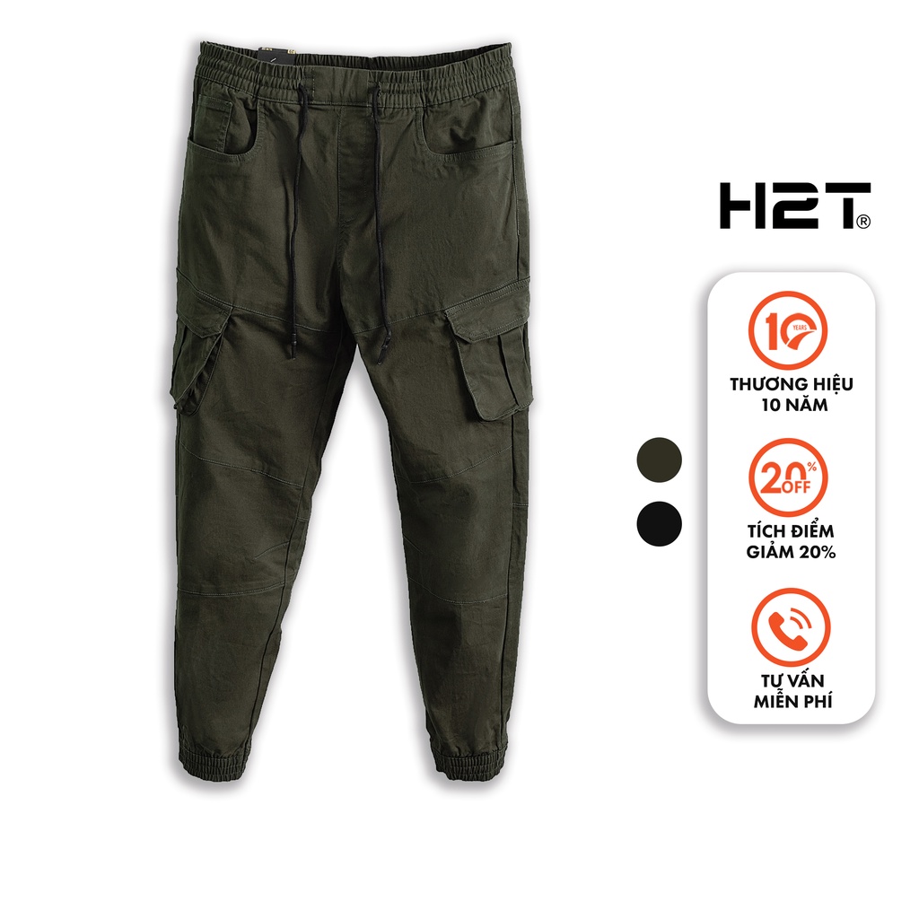 Quần Jogger Đen Túi Hộp Cạp Chun Chất Liệu Kaki Bền Bỉ H2T LEADING Fashion Trend - 1462