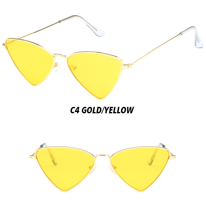 【HENGHA】【chứng khoán sẵn sàng】INS Fashion Candy Color Cat Eye Women Sunglasses Kính mát