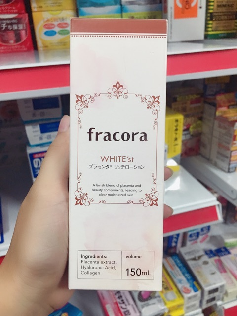 Xịt khoáng dưỡng da Fracora White'st nhau thai 150ml