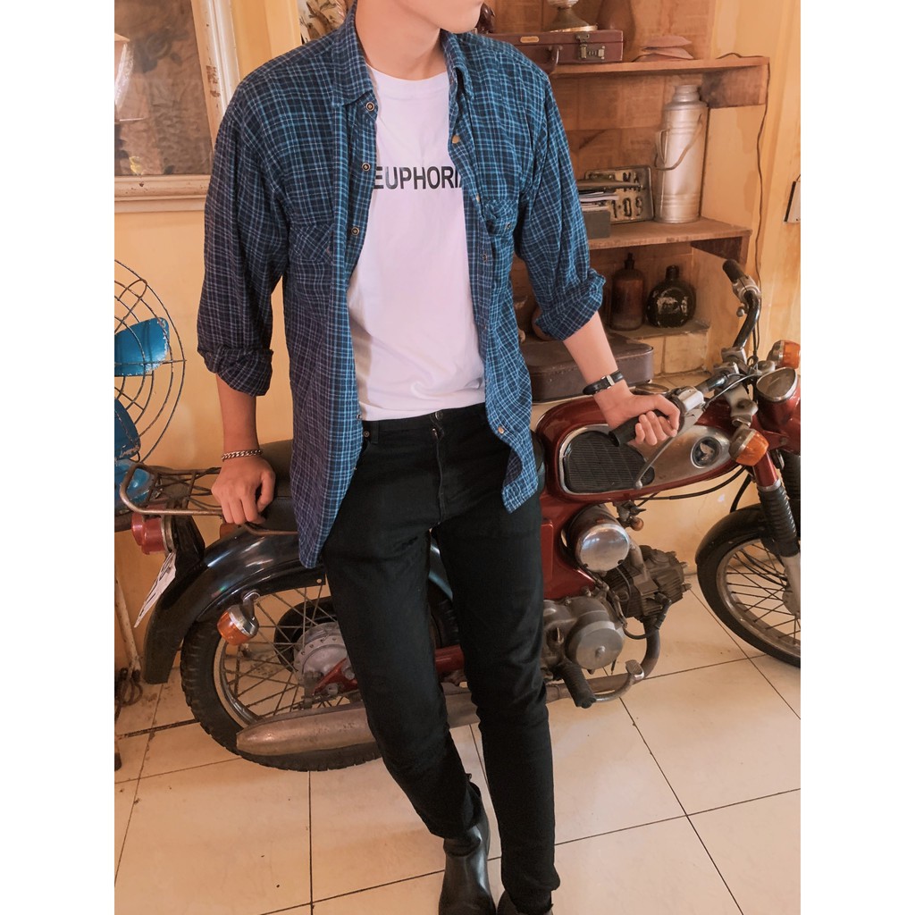 Áo sơ mi caro - flannel secondhand (2hand)- [𝐅𝐑𝐄𝐄 𝐒𝐇𝐈𝐏] - vintage, cổ điển - (inbox shop để chọn mẫu nhé)