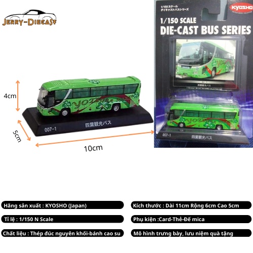 Xe mô hình xe buýt Xe bus Kyosho Diecast Bus Collection tỉ lệ 1:150 1 150 1/150 Bản Card New Seal Thép đúc nguyên khối