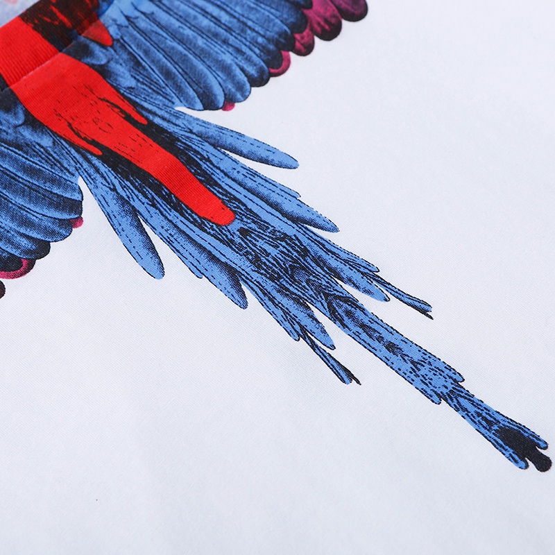 Áo thun tay ngắn bằng cotton plus size m-xxl in hình đôi cánh phong cách cổ điển dành cho nam và nữ