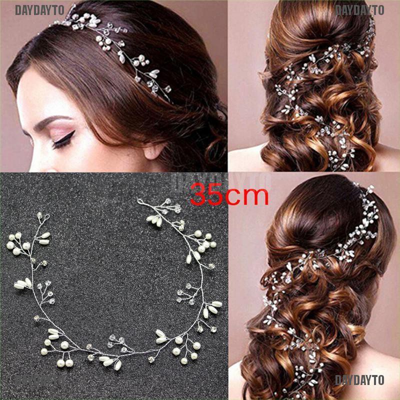 Cài Tóc Đính Đá Và Ngọc Trai Giả Sang Trọng Cho Cô Dâu