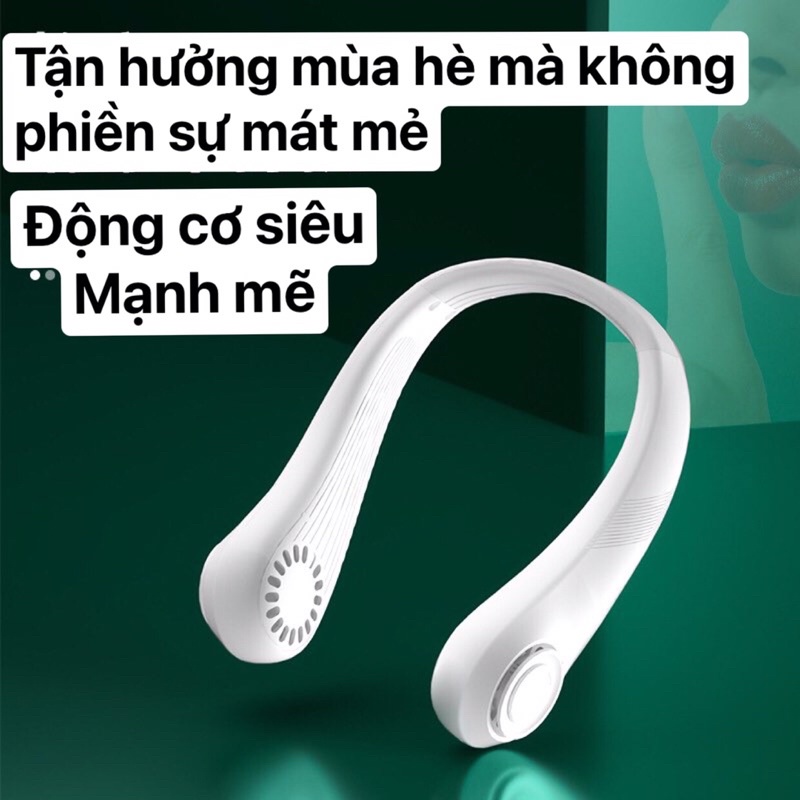 Quạt Đeo Cổ Tích Điện Siêu Hot Frend Đây - Quạt Đeo Cổ Chân USB Không Cánh Siêu Tiện Lợi , Thời Trang , Có Thể Mang Cầm