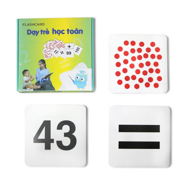 Flashcard Dạy Trẻ Học Toán - GDkids Glenn Doman - Bộ 59 thẻ học thông minh phát triển tư duy logic cho trẻ từ 0-6 tuổi