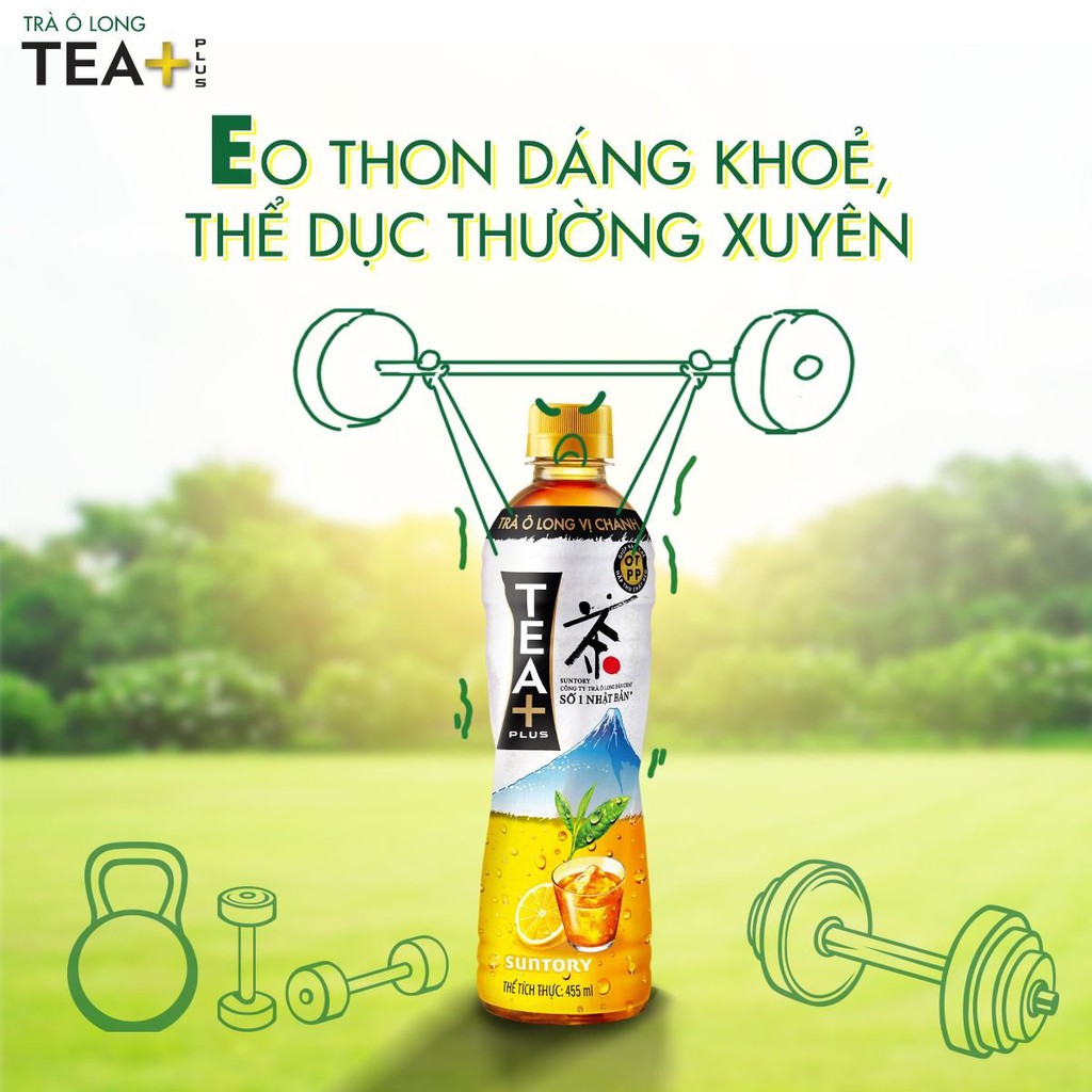 12 CHAI TRÀ Ô LONG TEA PLUS VỊ CHANH