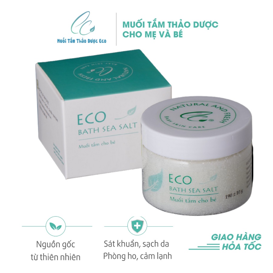 Mã BMBAU50 giảm 7% tối đa 50K đơn 99K Muối tắm bé Eco Sinh Dược 200g