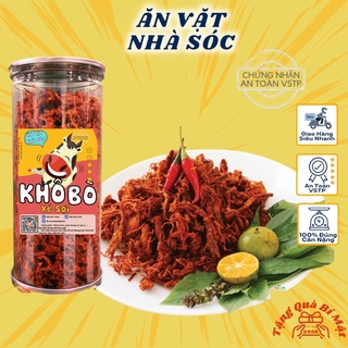 Khô Bò Xé 200gr, Bò Khô Đặc Biệt Đồ Ăn Vặt Nhà Sóc Ngon Bổ Rẻ Sạch