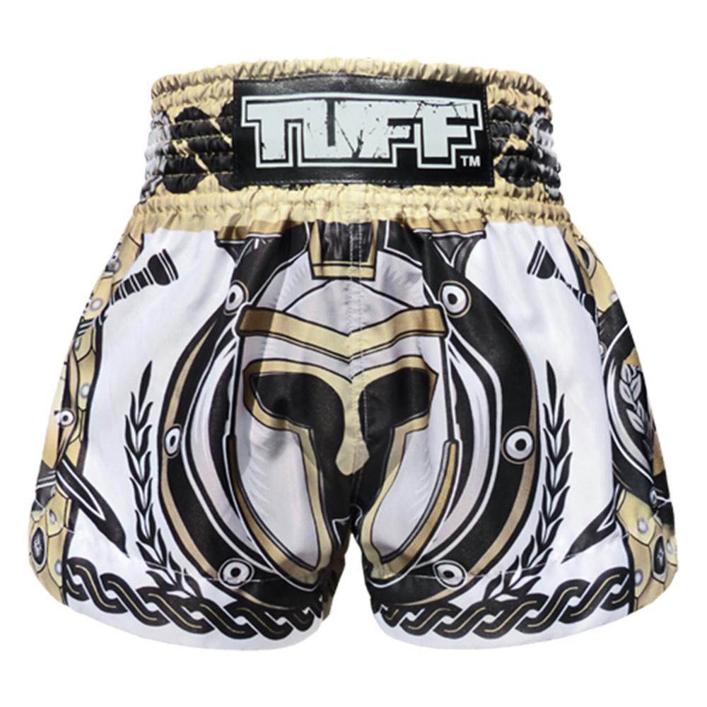 Quần Muay Thai Tuff Golden Gladiator - White