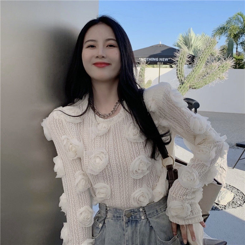 Áo Sơ Mi Nữ Tay Dài Phối Ren Thời Trang Xuân Hè Phong Cách Phương Tây Mới