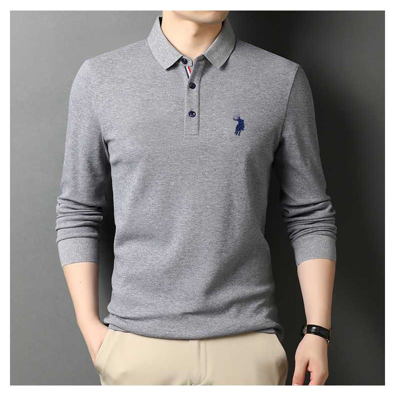 Áo polo nam dài tay lịch sự kiểu dáng lịch sự phù hợp với mọi khách hàng.