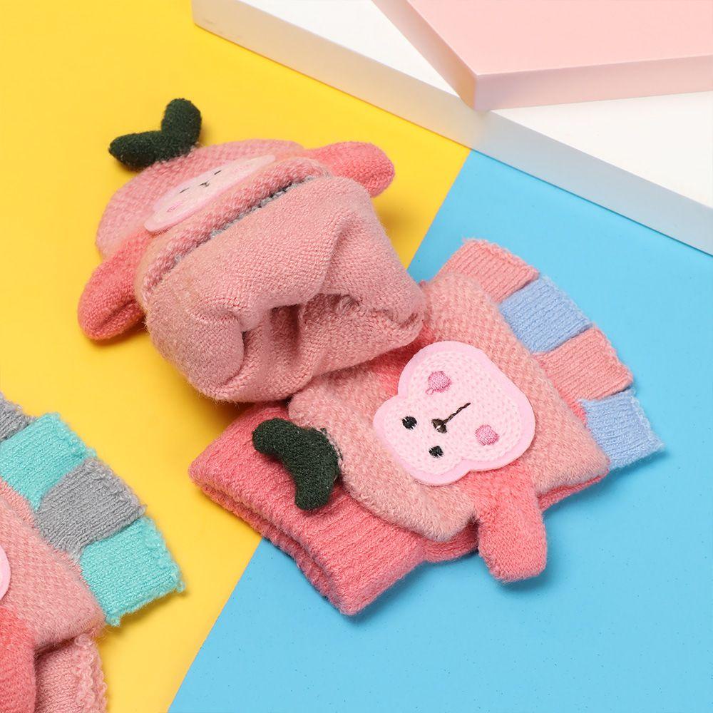 Găng Tay Len Hở Ngón Giữ Ấm Mùa Đông Cho Bé LAYOR1 Ốp