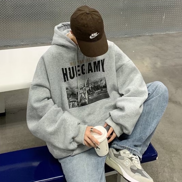 Áo Hoodie Dáng Rộng Có In Chữ Thời Trang Phong Cách Hàn Quốc Cho Nam Áo Hoodie Unisex Nam Nữ Basic Cao CấP áo hoodie unisex trơn