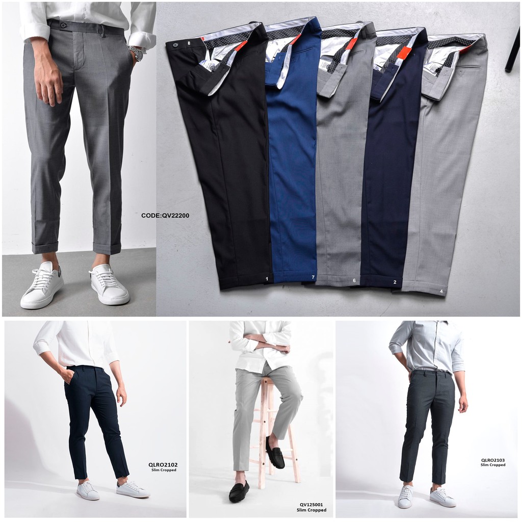 Quần tây lật gấu SLIMFIT co giãn nhẹ