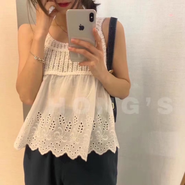 Áo hai dây yếm pha thô boil | BigBuy360 - bigbuy360.vn