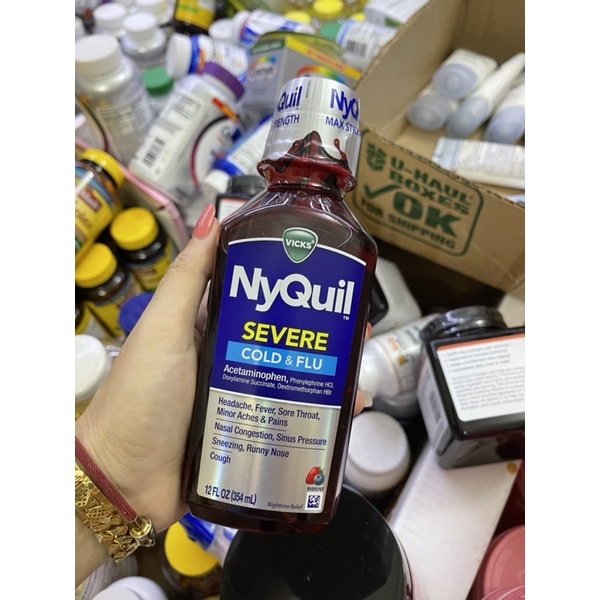 Vicks DayQuil & NyQuil Severe Cold & Flu siro giảm ho , đườm, nghẹt mũi