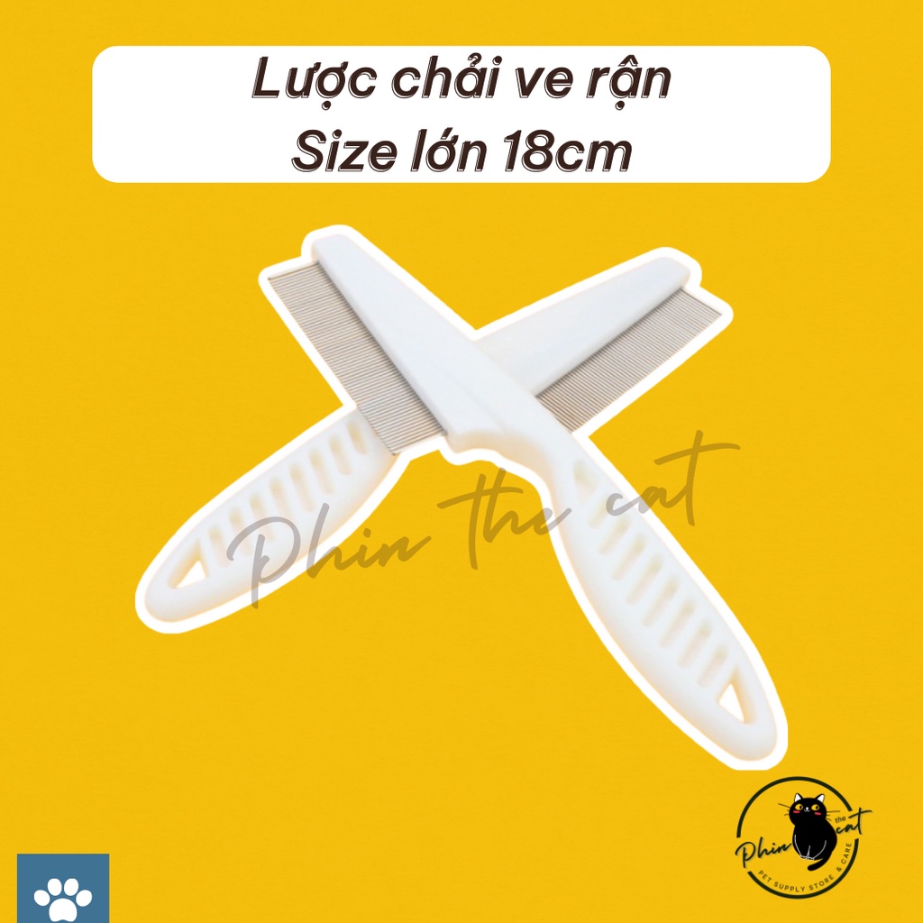 [Ảnh thật] Lược chải ve rận cho chó mèo - Size lớn - nhỏ | phinthecat