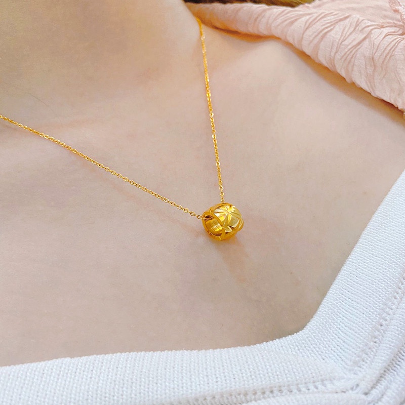 Vòng cổ titan mạ vàng 18k dây chuyền nữ phụ kiện trang sức titan chính hãng chống gỉ