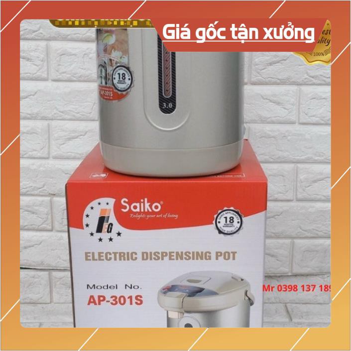 [ SAIKO CHÍNH HÃNG ] BÌNH THỦY ĐIỆN SAIKO AP-301S 3L SIÊU BỀN