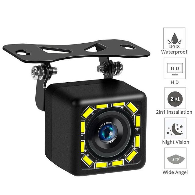 Camera lùi ô tô ccd hd 12 led trợ sáng ban đêm | BigBuy360 - bigbuy360.vn